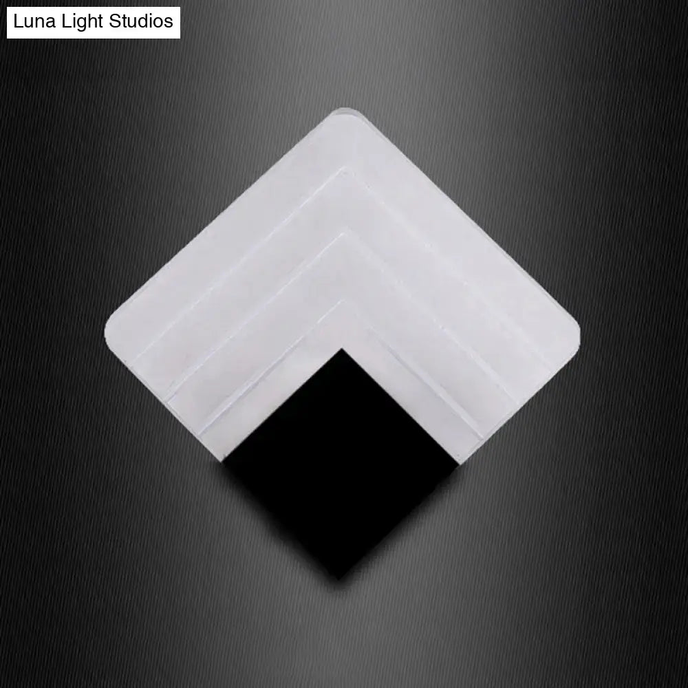 Silver Black Square Sconce