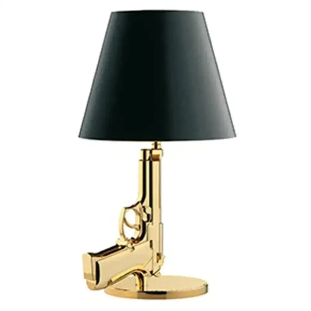 Gold Black Gun Floor Lamp