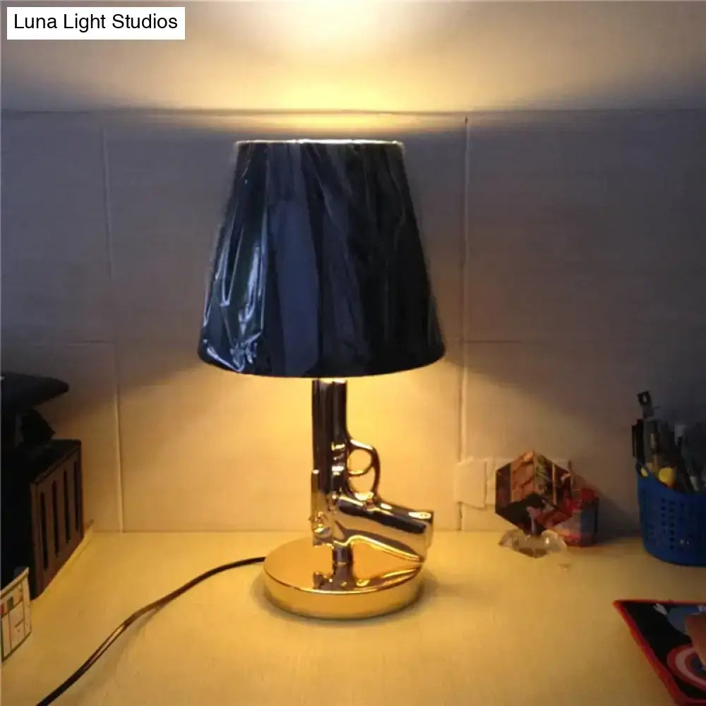 Gold Black Gun Floor Lamp