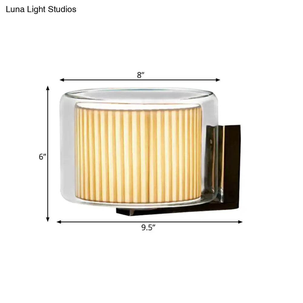 Amber Pleated Wall Lamp