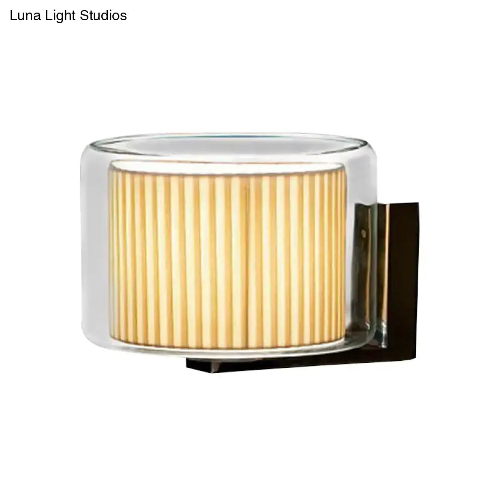 Amber Pleated Wall Lamp