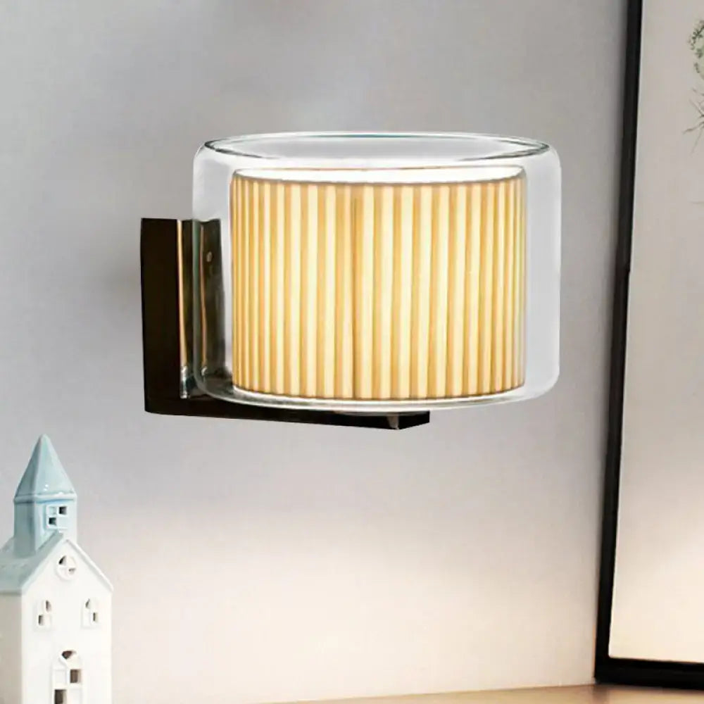 Amber Pleated Wall Lamp