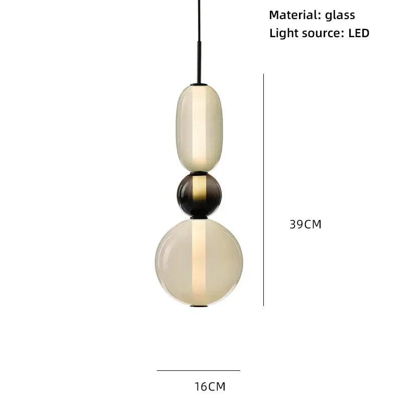Amber Glass Ball Pendant