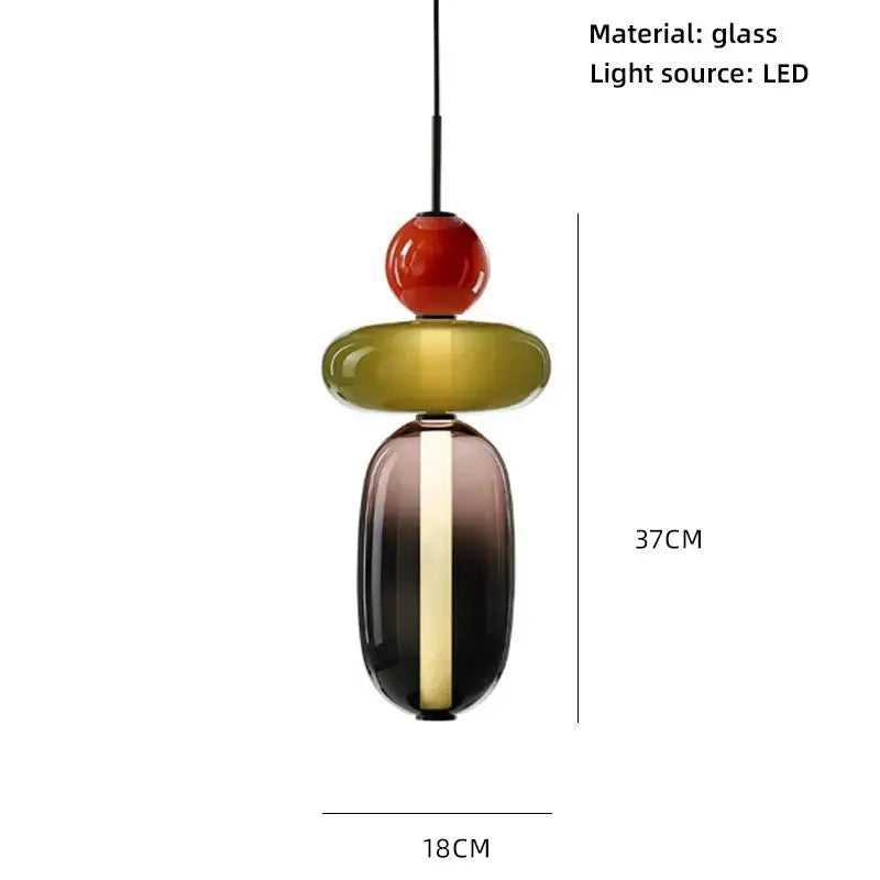 Amber Glass Ball Pendant