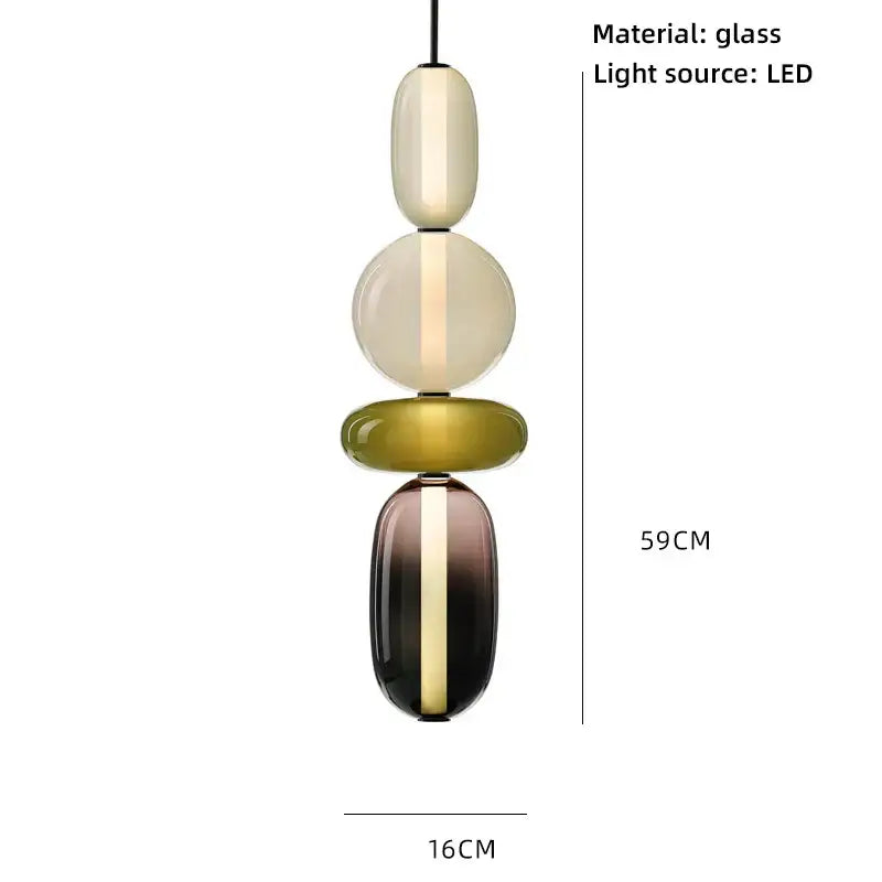Amber Glass Ball Pendant