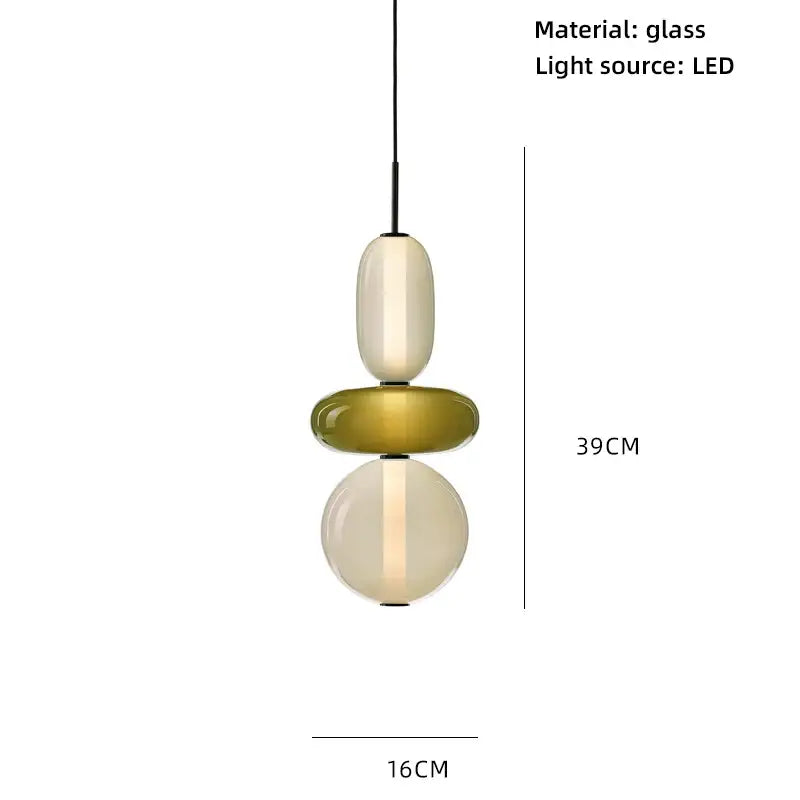 Amber Glass Ball Pendant