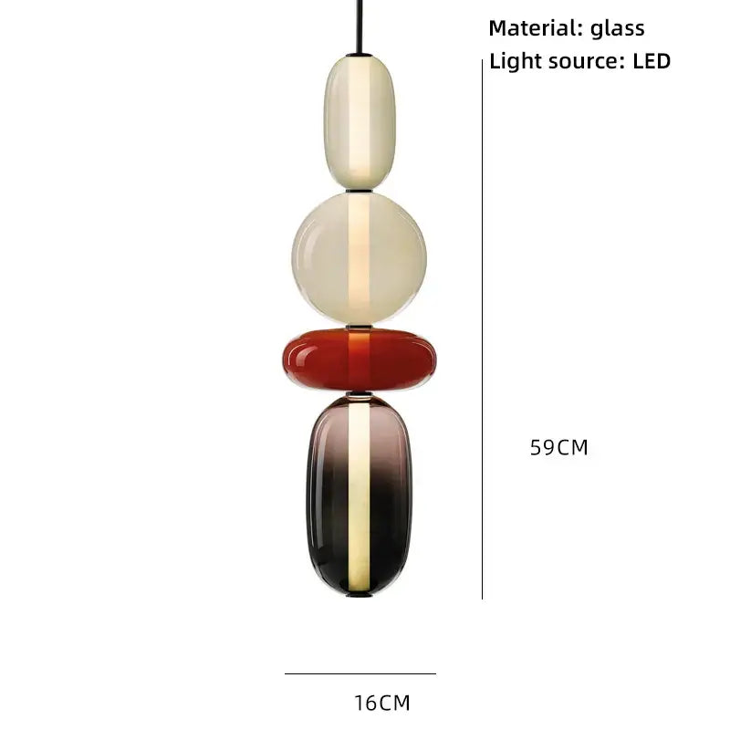 Amber Glass Ball Pendant