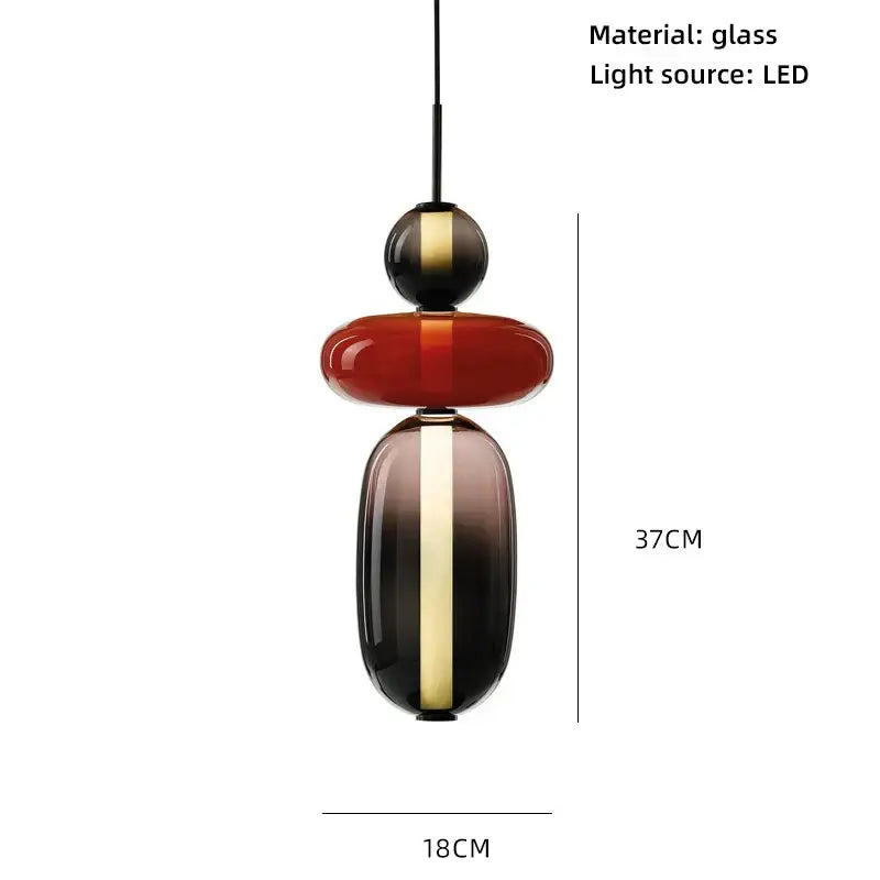 Amber Glass Ball Pendant