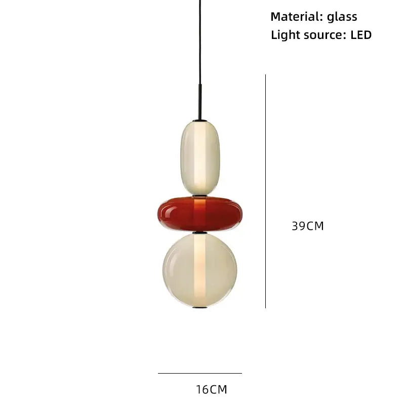 Amber Glass Ball Pendant