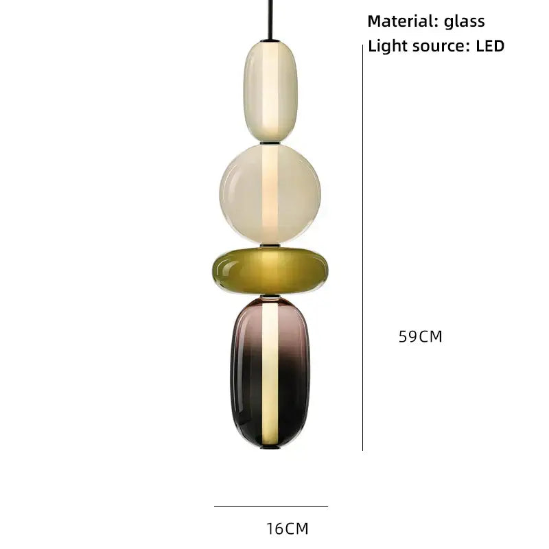 Amber Glass Ball Pendant