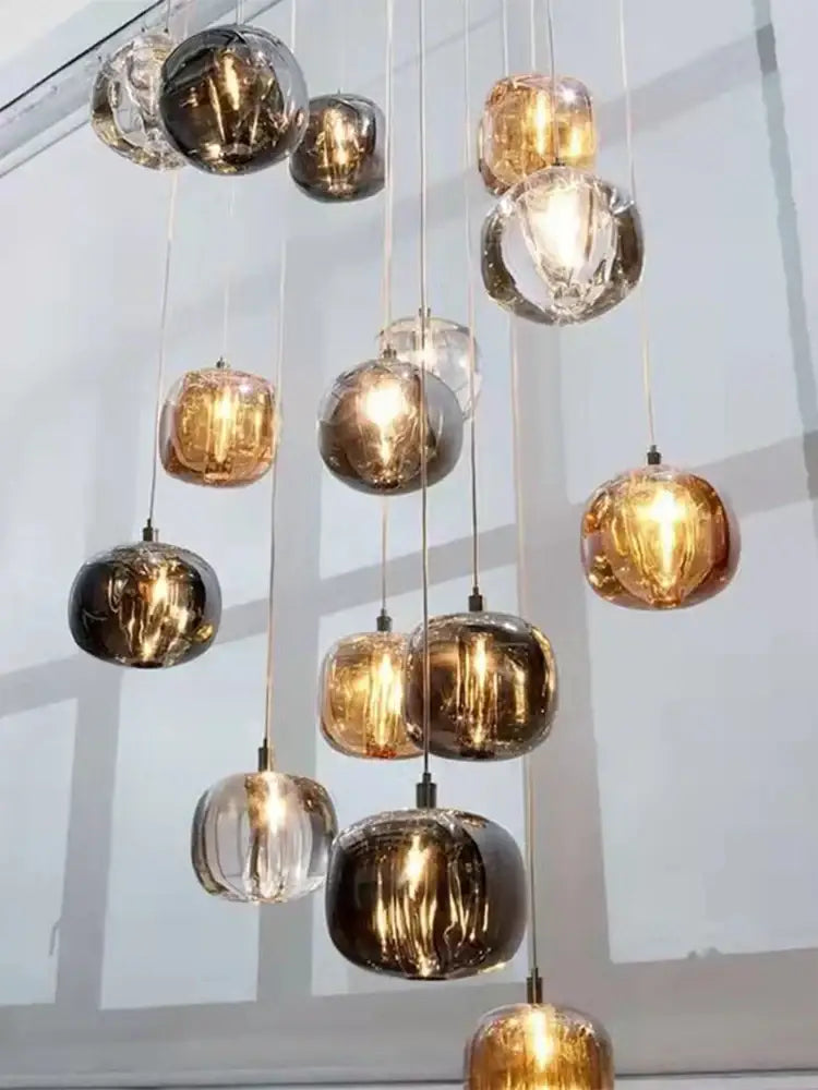 Gold Crystal Ceiling Chandelier 21-Light Design