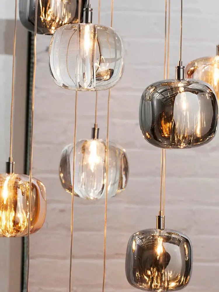 Gold Crystal Ceiling Chandelier 21-Light Design