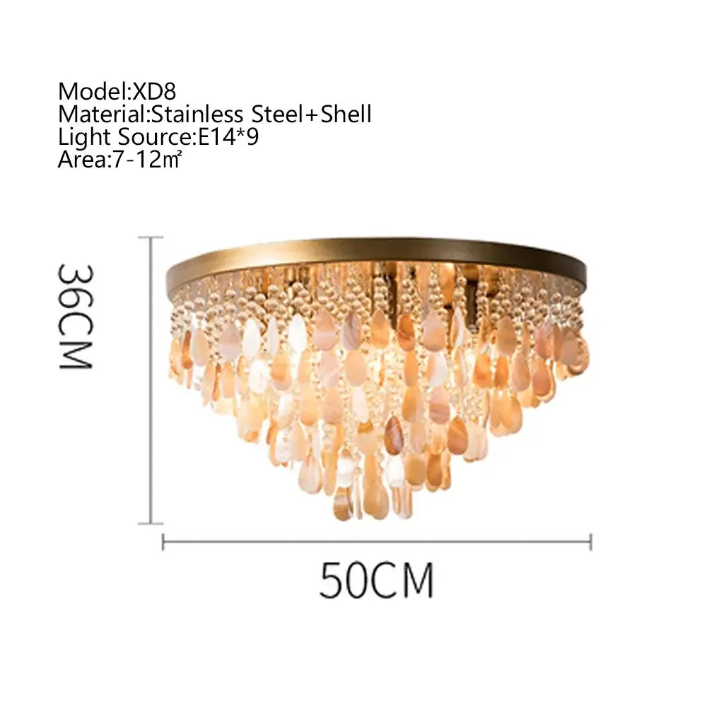 Amber Crystal LED Ceiling Lamp