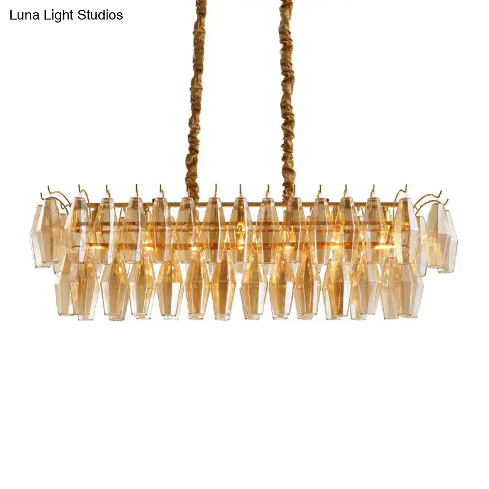 Amber Crystal Oval Light