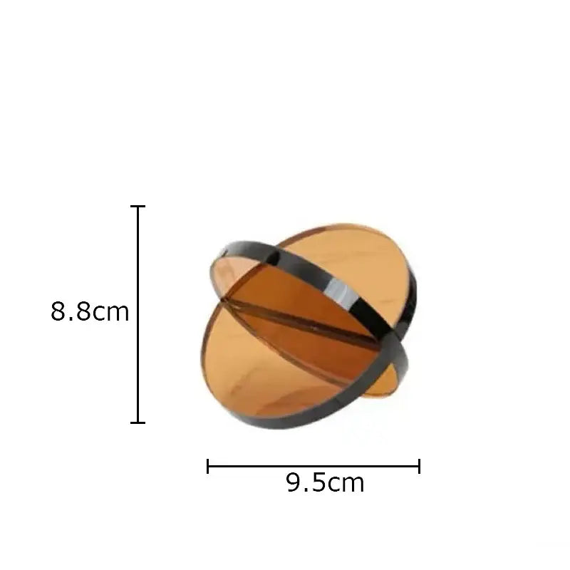 Amber Geometric Bookends