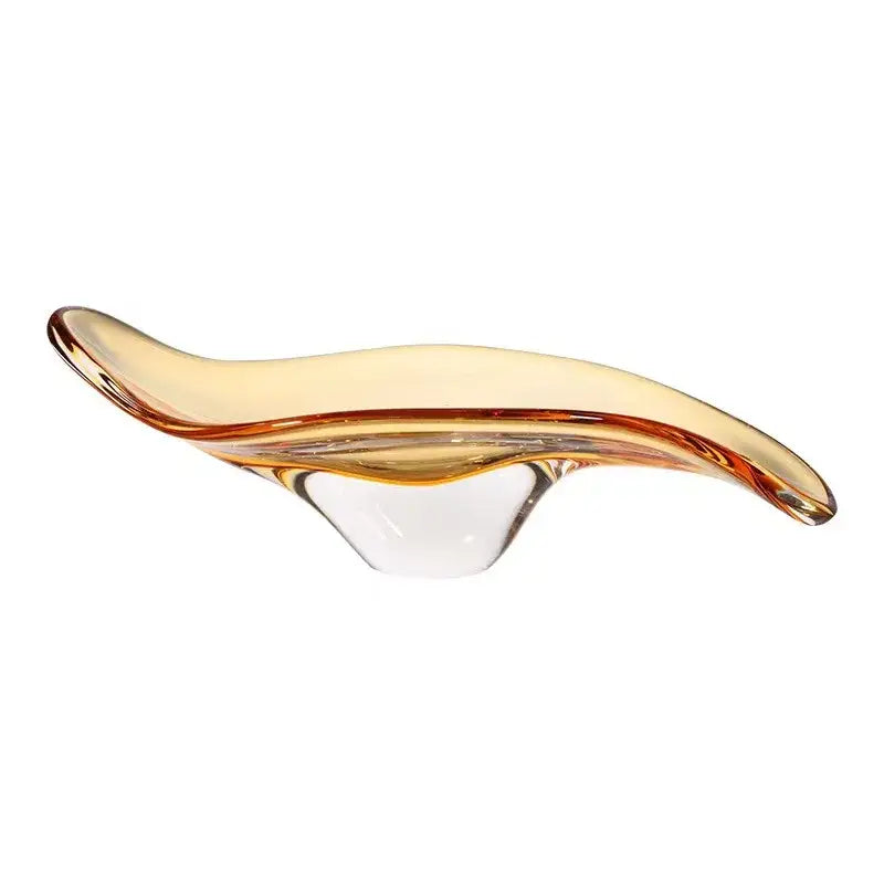 Amber Geometric Glass Tray