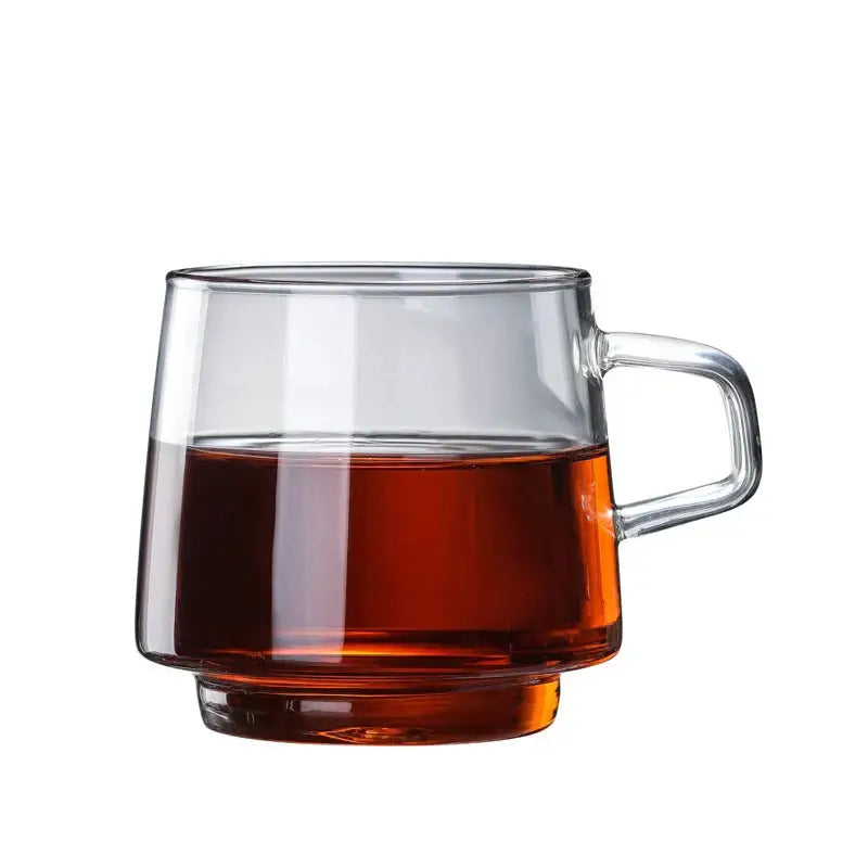 Amber Glass Coffee Mug 300ml Heat-Resistant