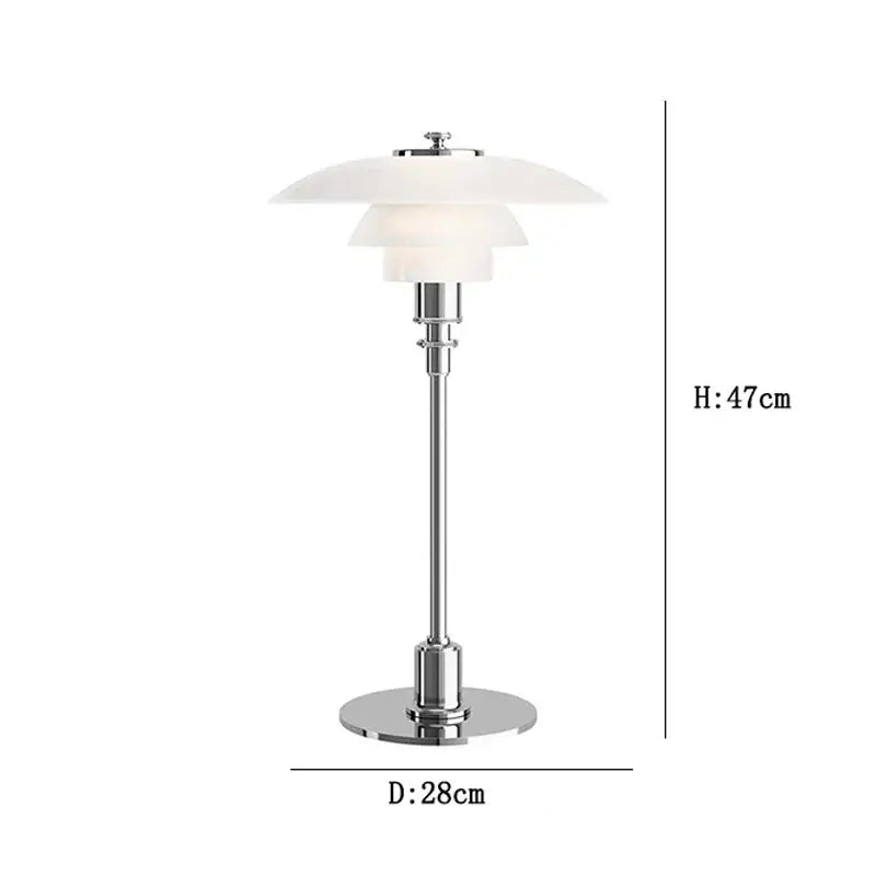 Amber Glass Desk Lamp with Brass Base
