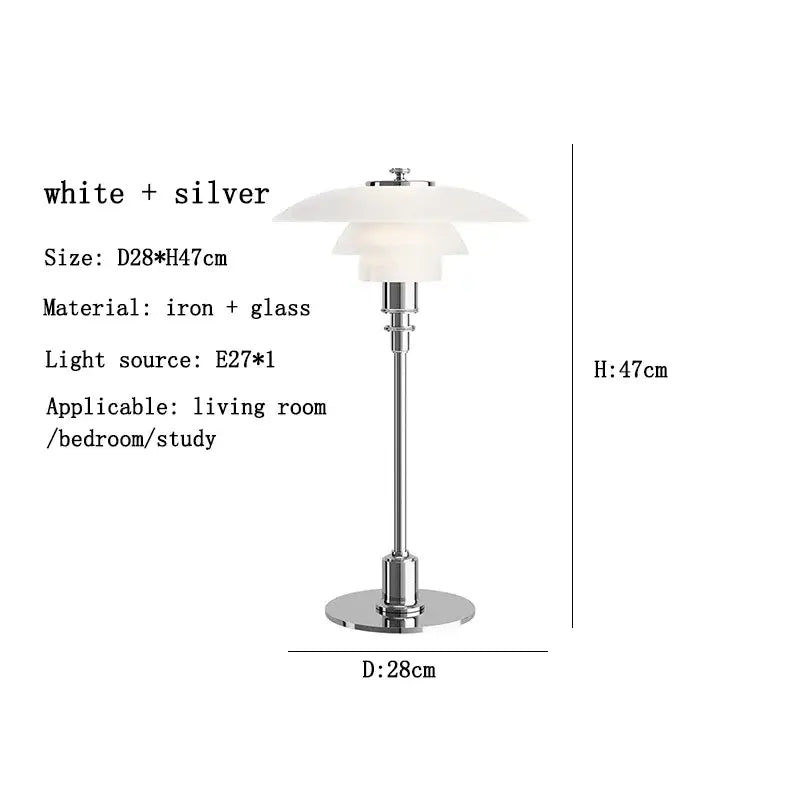 Amber Glass Desk Lamp with Brass Base