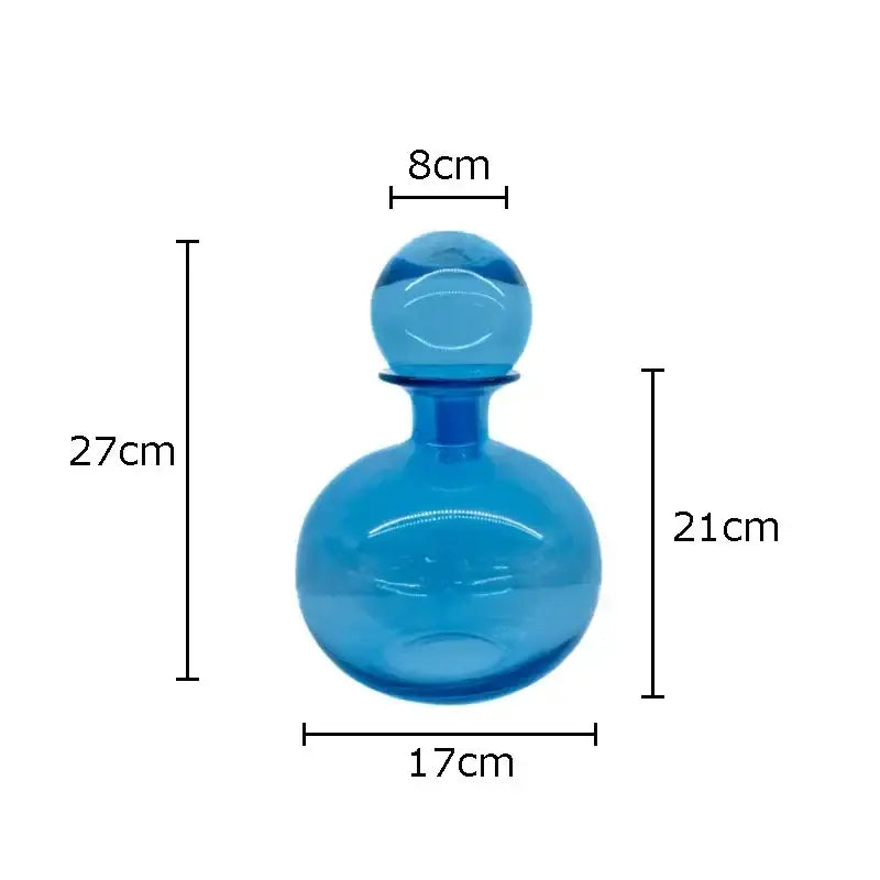 Amber Glass Vase Trio