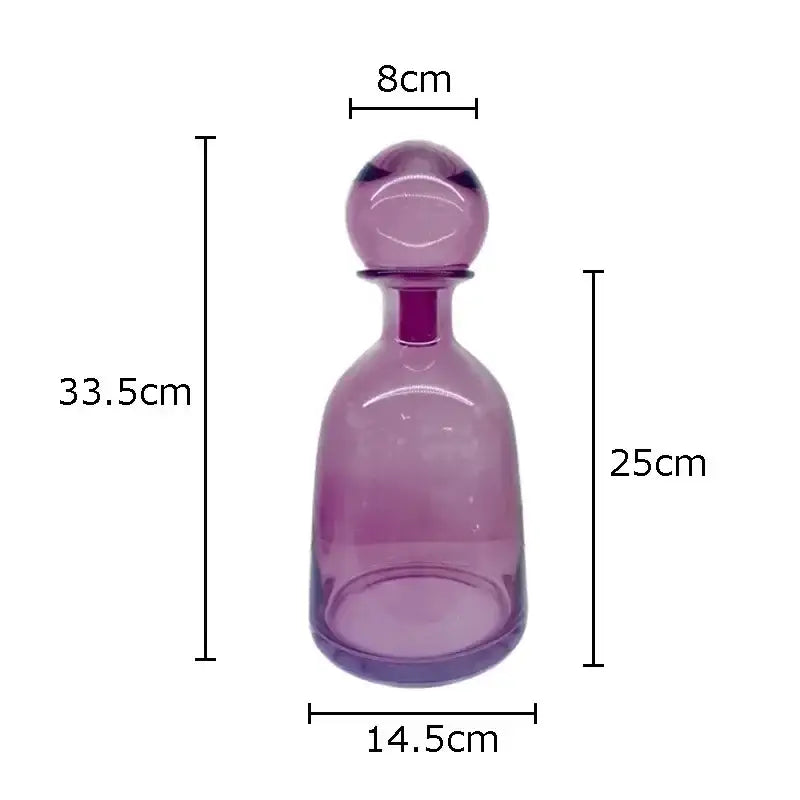 Amber Glass Vase Trio