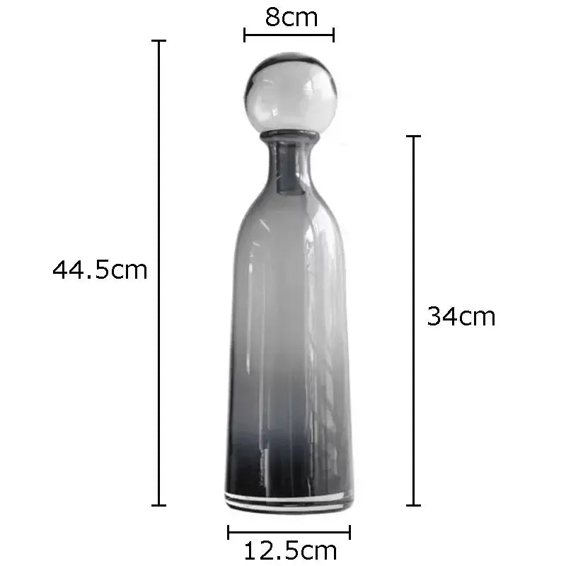 Amber Glass Vase Trio