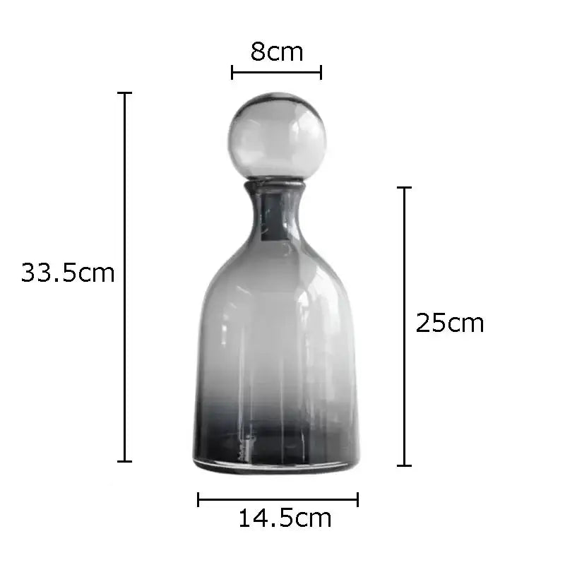 Amber Glass Vase Trio