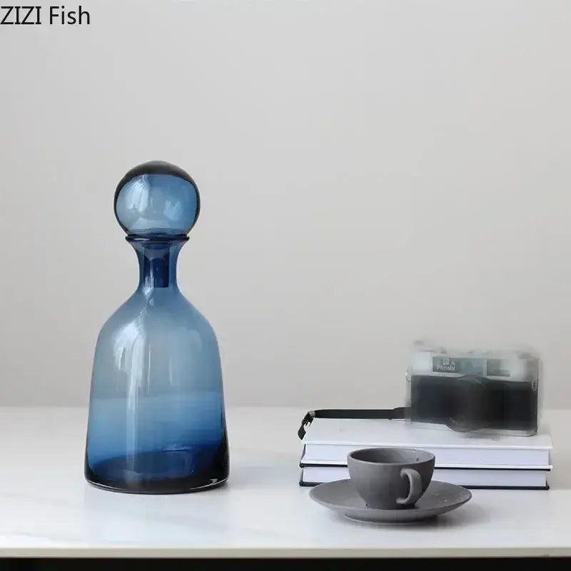 Amber Glass Vase Trio