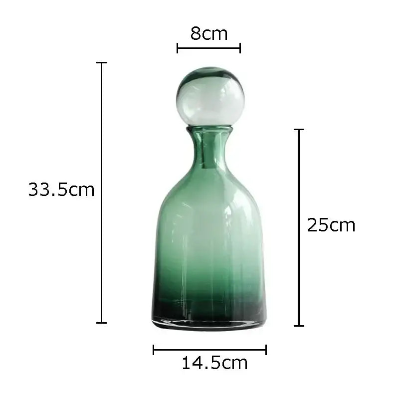 Amber Glass Vase Trio
