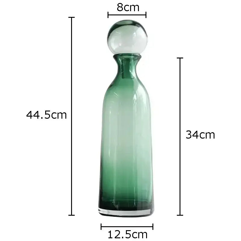 Amber Glass Vase Trio