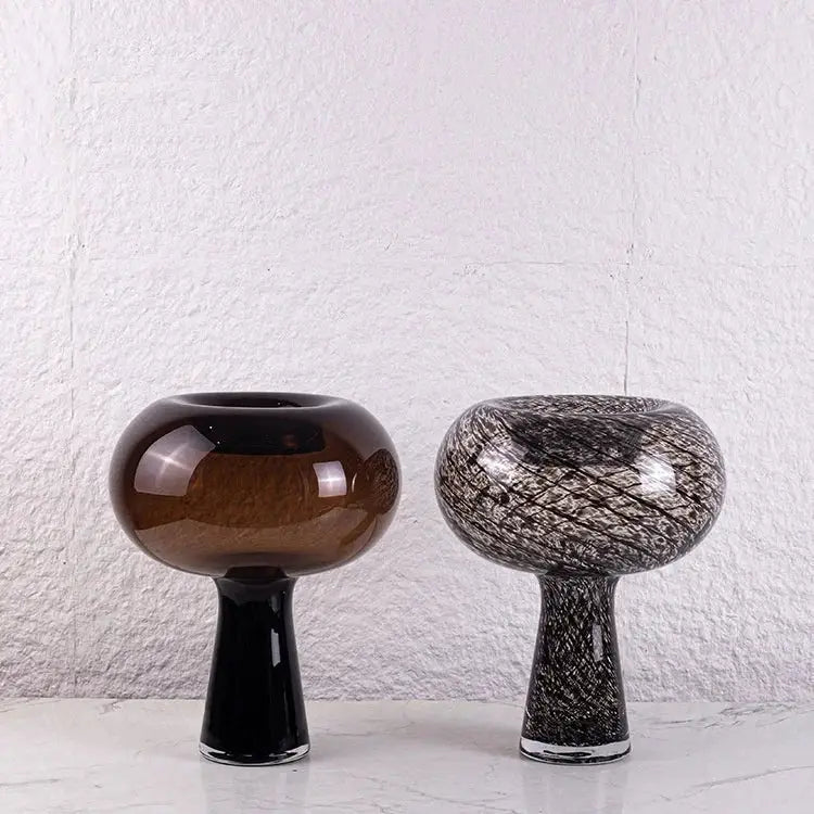 Amber Marble Geometric Vase