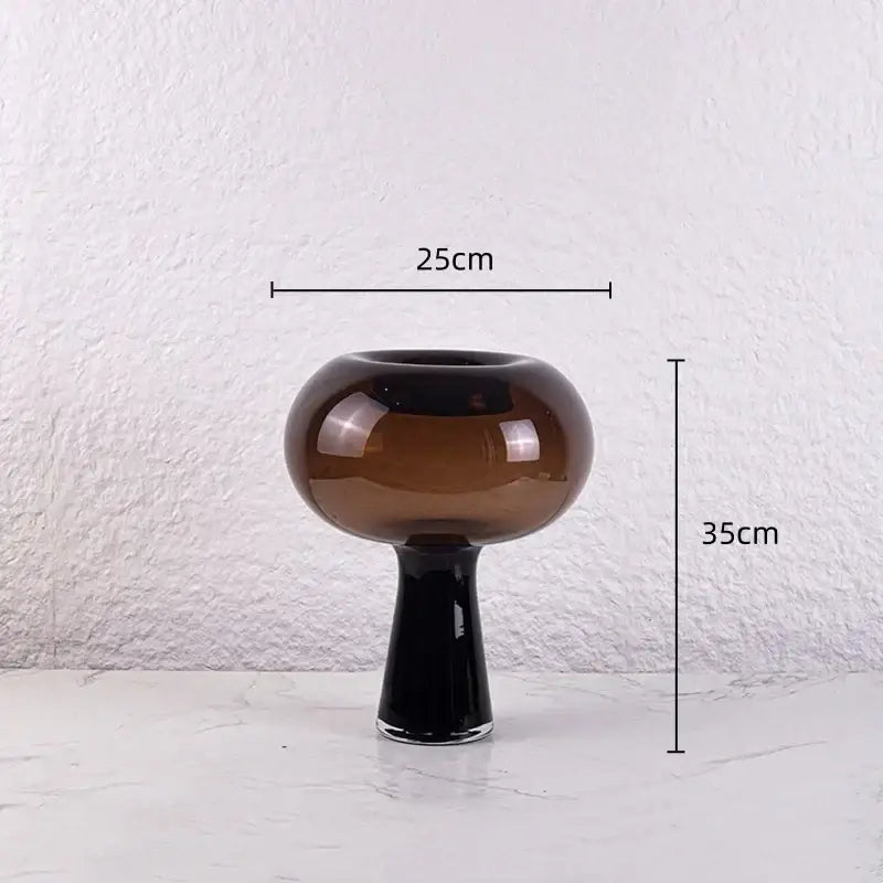 Amber Marble Geometric Vase