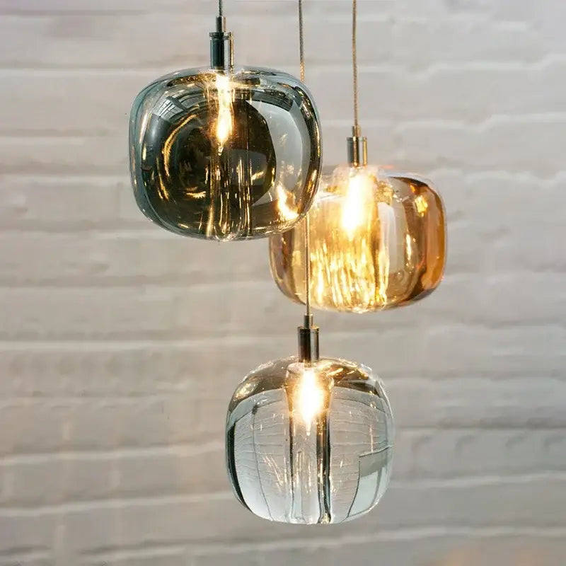 Amber Smoke Crystal Chandelier