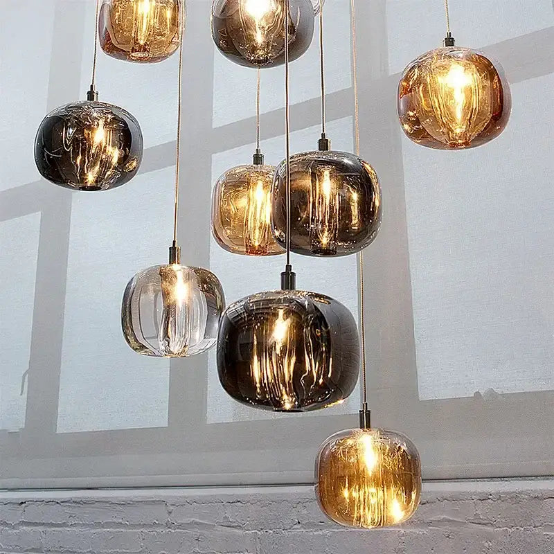 Amber Smoke Crystal Chandelier