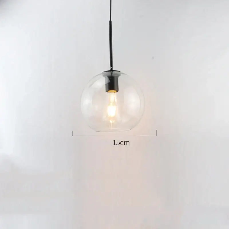 Smoked Glass Ball Pendant
