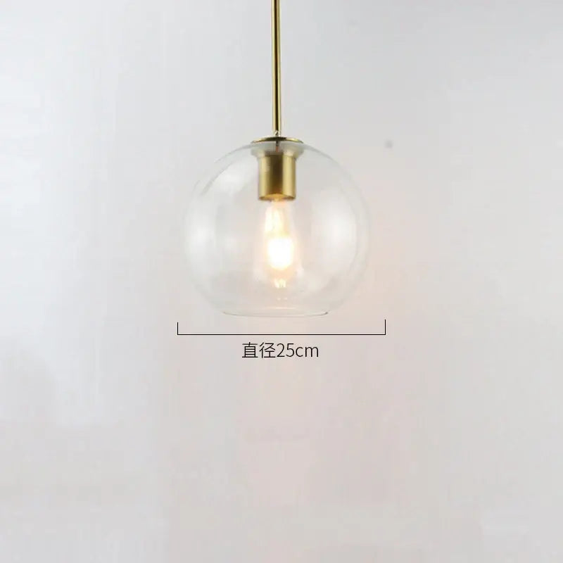 Smoked Glass Ball Pendant
