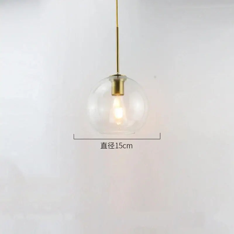 Smoked Glass Ball Pendant