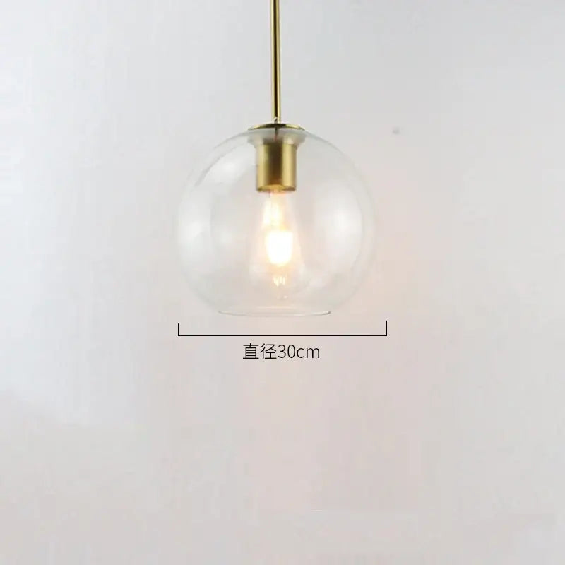 Smoked Glass Ball Pendant