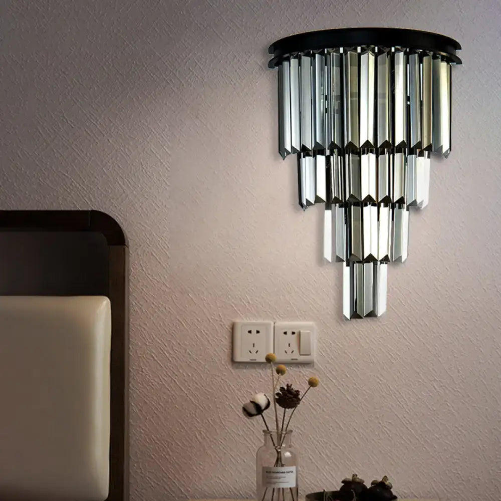 Amber Crystal Wall Sconce
