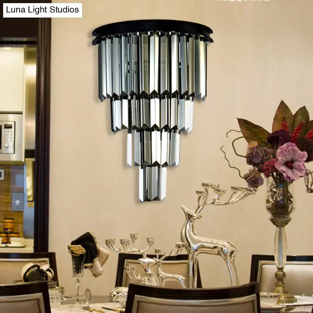 Amber Crystal Wall Sconce