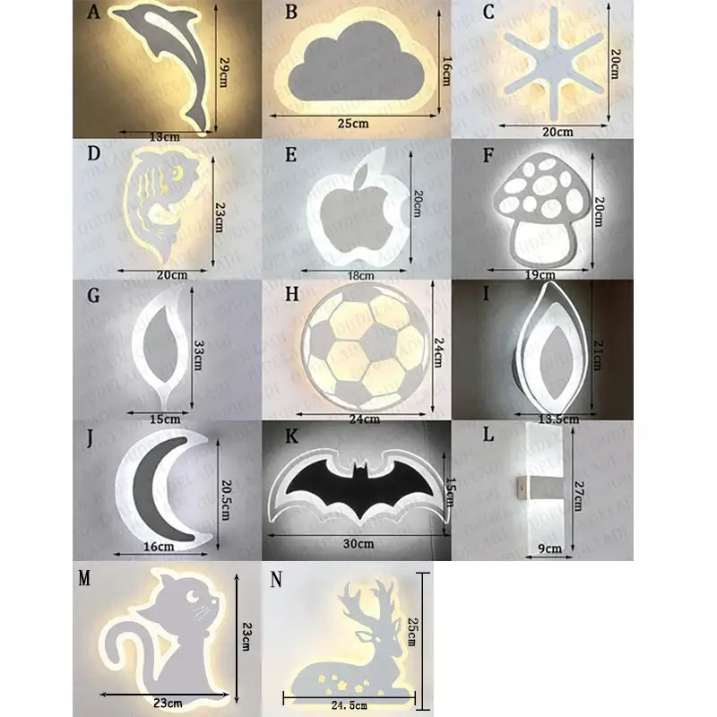 Animal Acrylic Wall Light