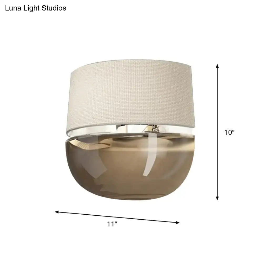 Amber Arched Tan Glass Sconce