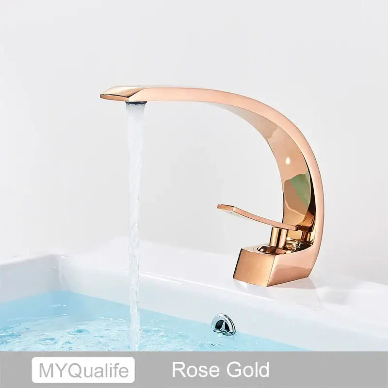 Gold Arched Basin Faucet