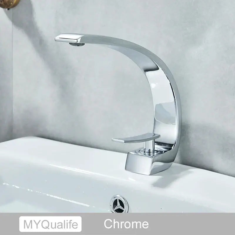 Gold Arched Basin Faucet