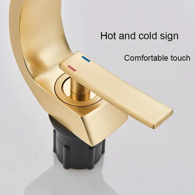 Gold Arched Basin Faucet