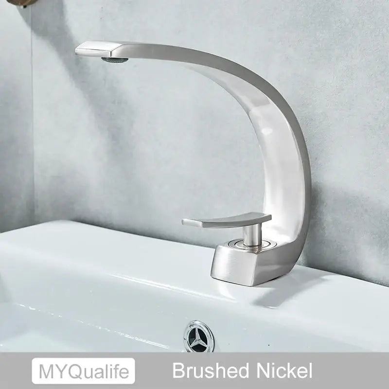 Gold Arched Basin Faucet