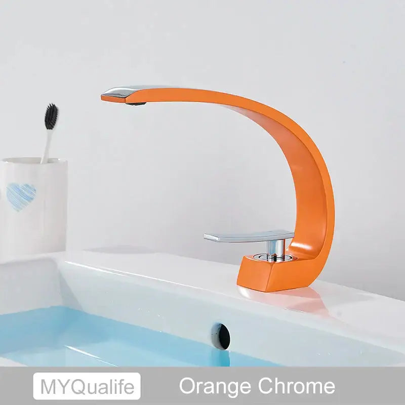 Gold Arched Basin Faucet