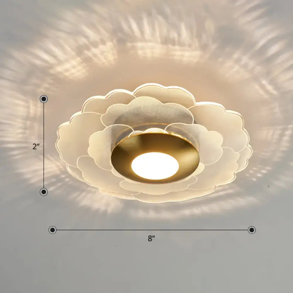 White Gold Flower Sconce