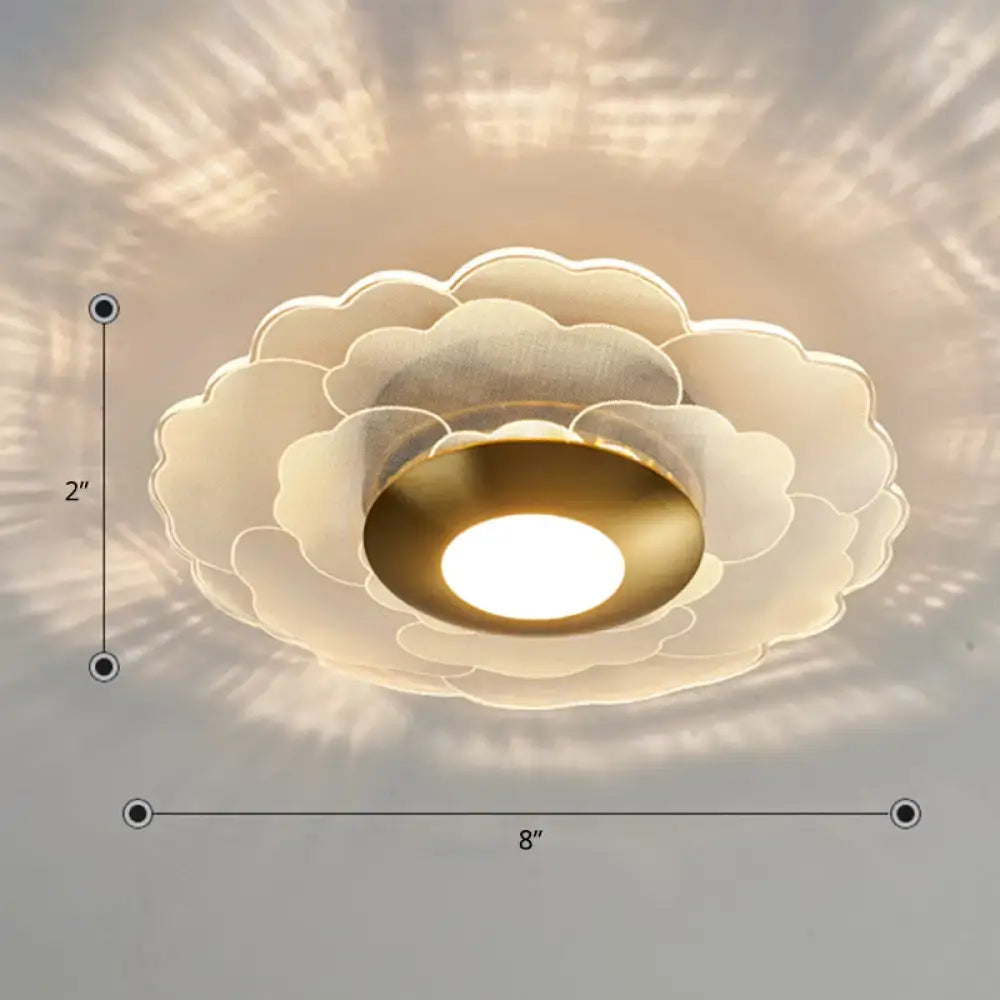White Gold Flower Sconce