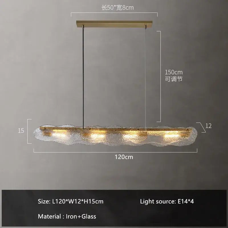 Art Glass Dining Chandelier